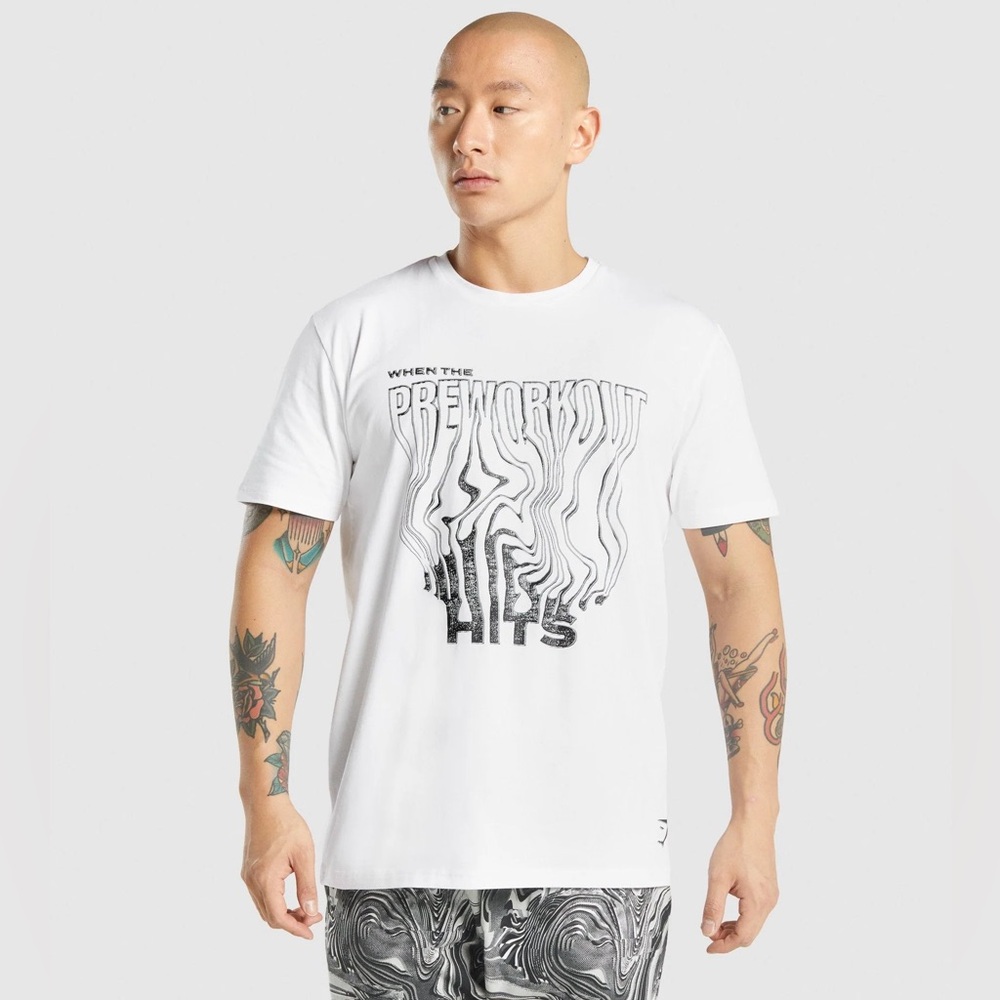 🏋️ NWOT Gymshark “When the Pre Workout Hits” Tee